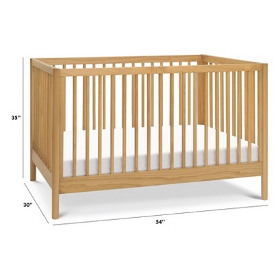 Honey Oak 3-in-1 Convertible Crib with Adjustable Heights