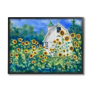 Stupell Industries Tall Sunflowers Country Barn Framed Giclee Art - 1 of 4