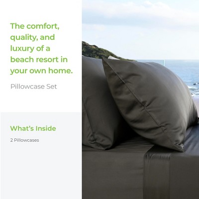 King Size Onyx Cotton Hypoallergenic Pillowcase Set
