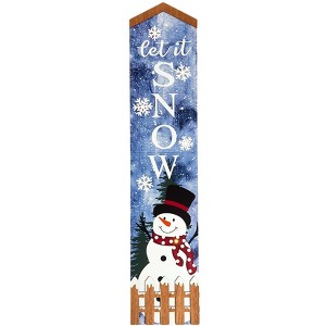 The Lakeside Collection Lighted Snowman Porch Leaner - 1 of 3
