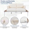 Whisen Modern Outdoor Daybed Patio Daybed with Wood Topped Side Spaces for Drinks, 2 in 1 Padded Chaise Lounges - 4 of 4