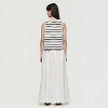 Coolmee Women's Sleeveless Striped Sweater Vests V Neck Front Tie Bow Crochet Knit Tank Tops Casual Loose Cardigan Cropped Vests S Black Stripes - 3 of 4