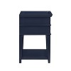 GDFStudio Declan Mid-Century Modern 26" 2-Drawer Tray Top Nightstand with Open Shelf - 4 of 4