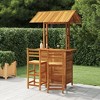 vidaXL Patio Bar Set Garden Outdoor Balcony Table and Chair Solid Wood Acacia - 2 of 4