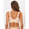 Allegra K Women's Adjustable Straps Minimizer Mesh Underwire Full Coverage Bras 2 Packs - 2 of 4