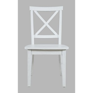 Jofran,Eastern Tides Coastal Wire-Brushed Wood X-Back Acacia Dining Chair (Set of 2) - 1 of 4