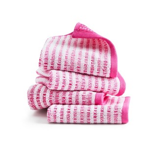 TOWN & COUNTRY PLAY 4-Piece Striped Reversible Terry Brights Washcloth Set - 1 of 4