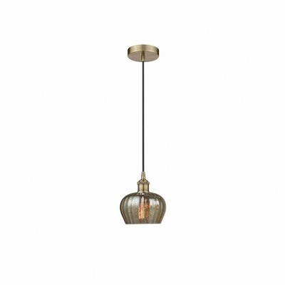 Fenton - 1 Light Cord Hung Mini Pendant In Industrial Style-8.5 Inches Tall and 6.5 Inches Wide