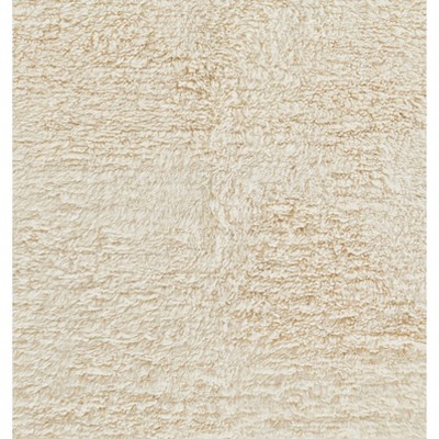 Ivory Hand-Knotted Wool Shag Rug 8' x 10'