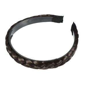 Unique Bargains Women's Synthetic Hair Plaited Headband Braid Braided with Teeth 1 Pc - 1 of 4