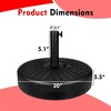 Sevobal Umbrella Bases, Petal Pattern Umbrella Stand with Adjustable Rotating Handle, Round Base for Patio, Deck, Poolside, Black, 20"*20"*10.6" - 4 of 4
