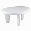Royal Hampton End Table, 30 Inch Asymmetric, Tri Pebble Legs, High Gloss White - 3 of 4