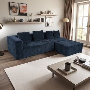 110" Modern Modular Sectional Sofa with 4 Cushions - 1 of 4