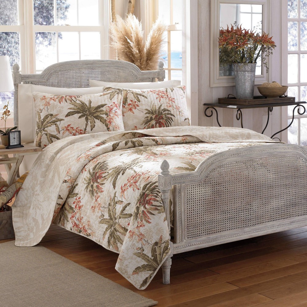 Photos - Duvet Tommy Bahama Full/Queen Bonny Cove Quilt & Sham Set White  