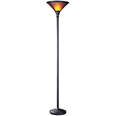 Cal Lighting 150W 3 Way Torchiere W/Mica Shade - Rust