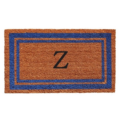Calloway Mills 152972436Z Blue Border 24 In. x 36 In. Monogram Doormat (Letter Z)