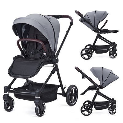 Baby Stroller for Toddler,Foldable Aluminum Alloy Pushchair with Adjustable Backrest