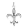 Black Bow Jewelry 14k White or Yellow Gold 2D Fleur De Lis Pendant, 18mm (11/16 inch) - 3 of 4
