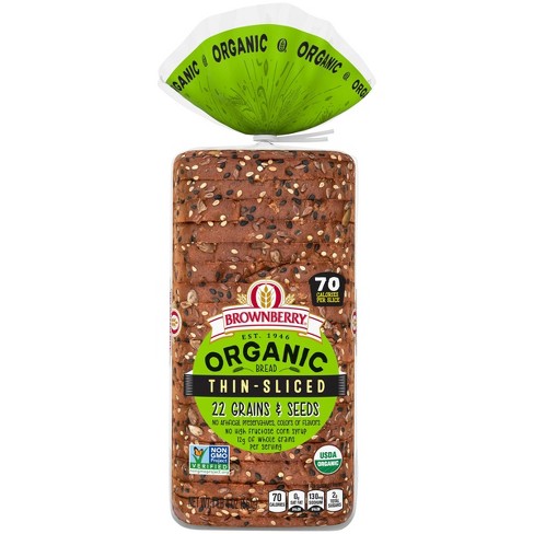 Brownberry Organic Thin Sliced 22 Grains And Seeds Bread - 20oz : Target