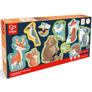 Hape: Woodland Friends Puzzle - 10 Mini Animal Shaped Puzzles, Ages 18mo+ - 1 of 4