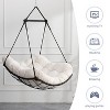Gulches Hammocks: White Hanging Chair with Cushion for Indoor and Outdoor Relaxation - 3 of 4