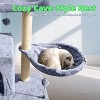 Cat Tree with Cat Condo and Hammock, Cat Tree with Scratching Posts and Scratching Pads, Cat Tower - 4 of 4