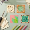 Juvale 60 Pack Unfinished Wood Squares for Crafts, Blank Wood Pieces, Bulk Wooden Tiles for Crafts, DIY Supplies, Wall Art, Game (3x3 In) - 3 of 4