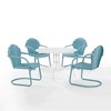 HomeStock Tulip 5Pc Outdoor Metal Dining Set with  Dining Table & 4 Chairs - 2 of 4