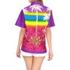 LA LEELA Hawaiian Shirts Womens Casual Summer Beach Party Blouse Shirt Short Sleeve Vacation Button Up Dress Tops Tee Shirts Blouses - 2 of 4