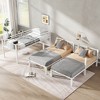 Lycvki Metal Triple Bunk Bed with Safety Guardrails, Noise Reduced - 2 of 4