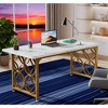 Gulches 63-inch Executive Desk, Modern Office Desk Conference Table for 4-6 People - 3 of 4