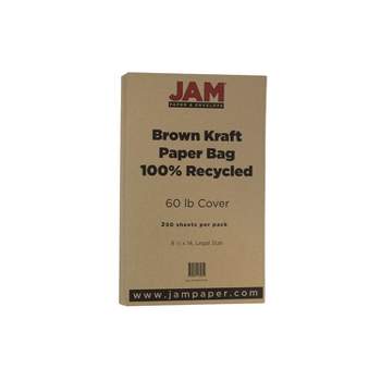 JAM Paper Legal Matte 60lb Colored Cardstock 8.5x14 Coverstock Kraft Paper Bag 463117509B