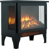 Syemin Indoor Fireplaces 17 inch Electric Fireplace Stove Free-Standing Infrared Fireplace Stove with 3D Flame Effect, Black, 14.2"*8"*18" - 2 of 4