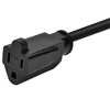 Monoprice 3-Prong Extension Cord - 25 Feet - Black | NEMA 5-15P to NEMA 5-15R, 14AWG, 15A - 3 of 4