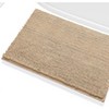 2 Piece Set Beige Soft Cozy Plush Chenille Bath Mat Bathroom Rug & Toilet Seat Cover - 3 of 3