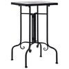 vidaXL Side Table Blue and White Iron and Ceramic Small Durable - 3 of 4