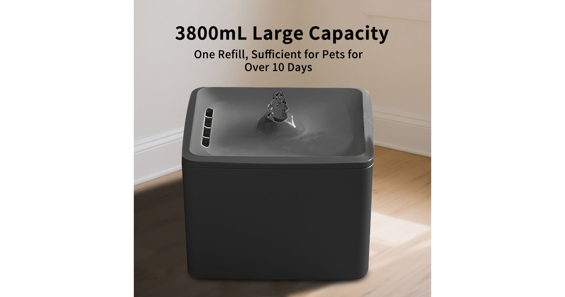 AEELLEEA Automatic Pet Water Fountain 3800ml, Ultra-Quiet Circulating Drinking System with Fresh Flowing Water for Cats & Dogs