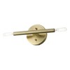 Livex Lighting Copenhagen 2 - Light Wall Light in  Antique Brass - 4 of 4