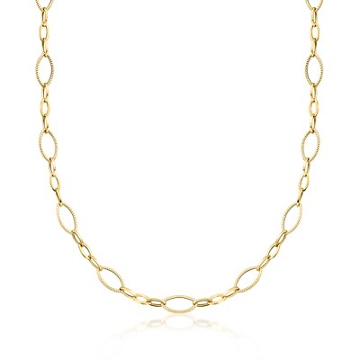 Ross-Simons Italian 18kt Yellow Gold Oval-Link Necklace