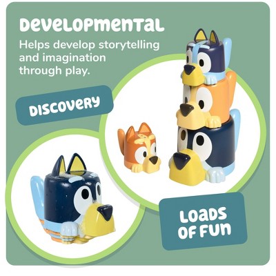 Bluey Family Nesting and Stacking Bath Pourers Set