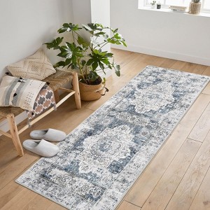 Washable Non-Slip Vintage Carpet, Foldable Indoor Carpet, Super Soft Vintage Dimpled Carpet For Living Room, Bedroom, Game Room, Dorm Room - 1 of 4