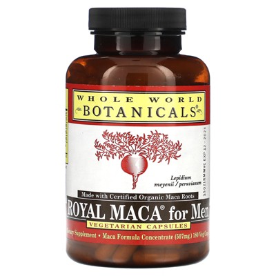 Whole World BOTANICALS Royal Maca for Men, 180 CT