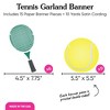 Big Dot of Happiness Tennis Garland Banner Country Club Sports Birthday Backdrop 30 Feet of Cord 15 Double Sided Paper Tennis Ball and Racket Shapes - 4 of 4