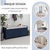 Acekool Wash Shoe Storage Bench – Removable Cushion with 3 Shutter Door,sturdy Wood Legs, Hidden Top Storage for Entryway & Bedroom - 4 of 4