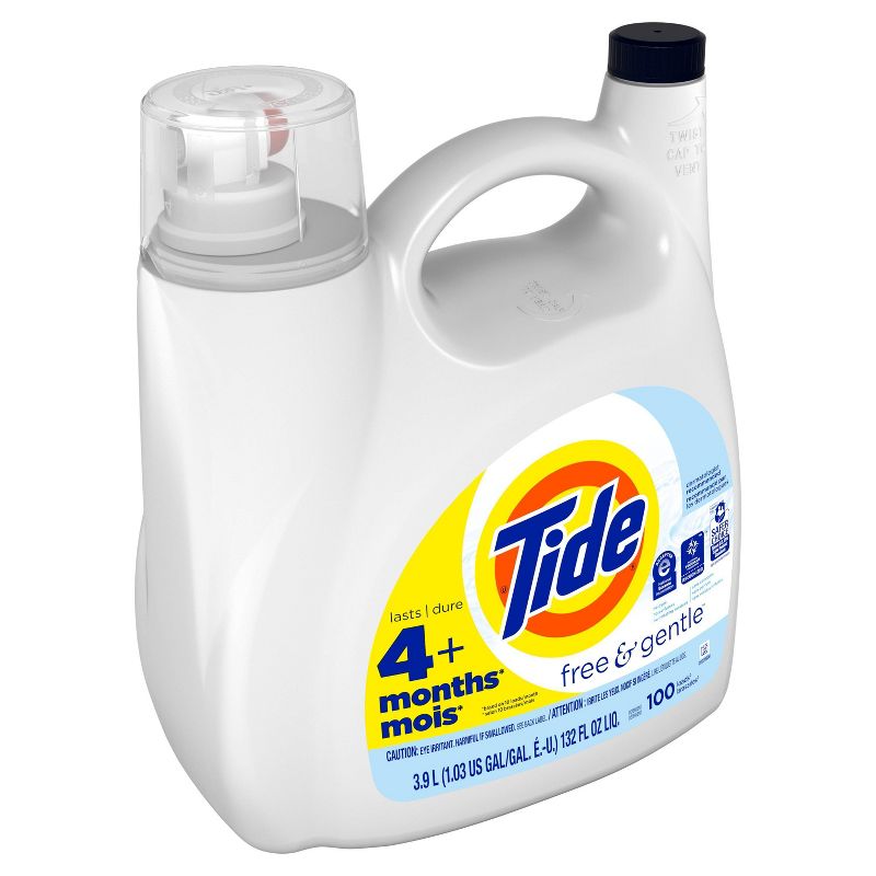 Tide High Efficiency Liquid Laundry Detergent - Free & Gentle, 5 of 9
