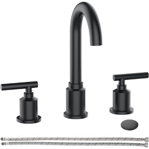 Whizmax Bathroom Faucet, Bathroom Sink Faucet, 8 Inch Bathroom Faucet for Sink 3 Hole with Stainless Steel Pop-up Drain for Your Bathroom - 1 of 4
