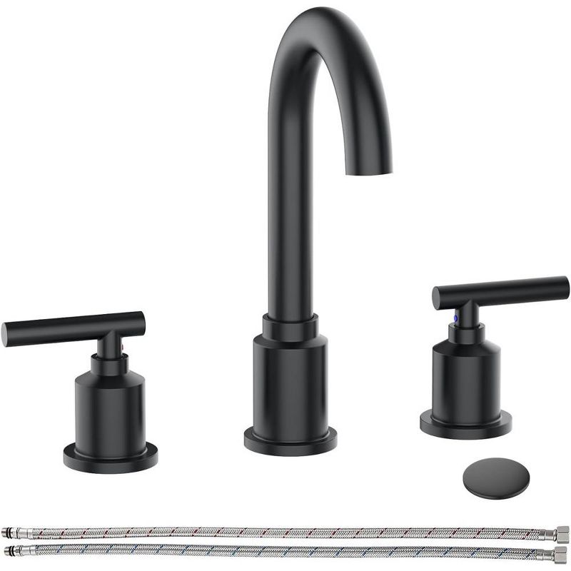 Whizmax Bathroom Faucet, Bathroom Sink Faucet, 8 Inch Bathroom Faucet for Sink 3 Hole with Stainless Steel Pop-up Drain for Your Bathroom, 1 of 7