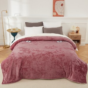Electric Blanket, Washable Soft Velvet Heated Blankets with 4 Heating Levels, 4H Auto Shut Off, ETL Certified for Bedroom - 1 of 4