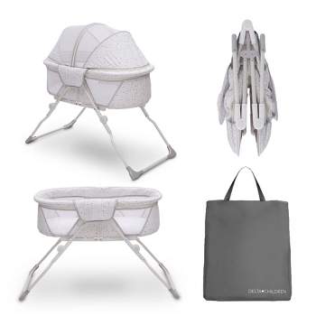 Delta Children EZ Fold Ultra Compact Travel Bassinet - Gray