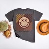 Simply Sage Market S.W.Smiley Fall Checkered Smiley Garment Dyed Tee - 3 of 4